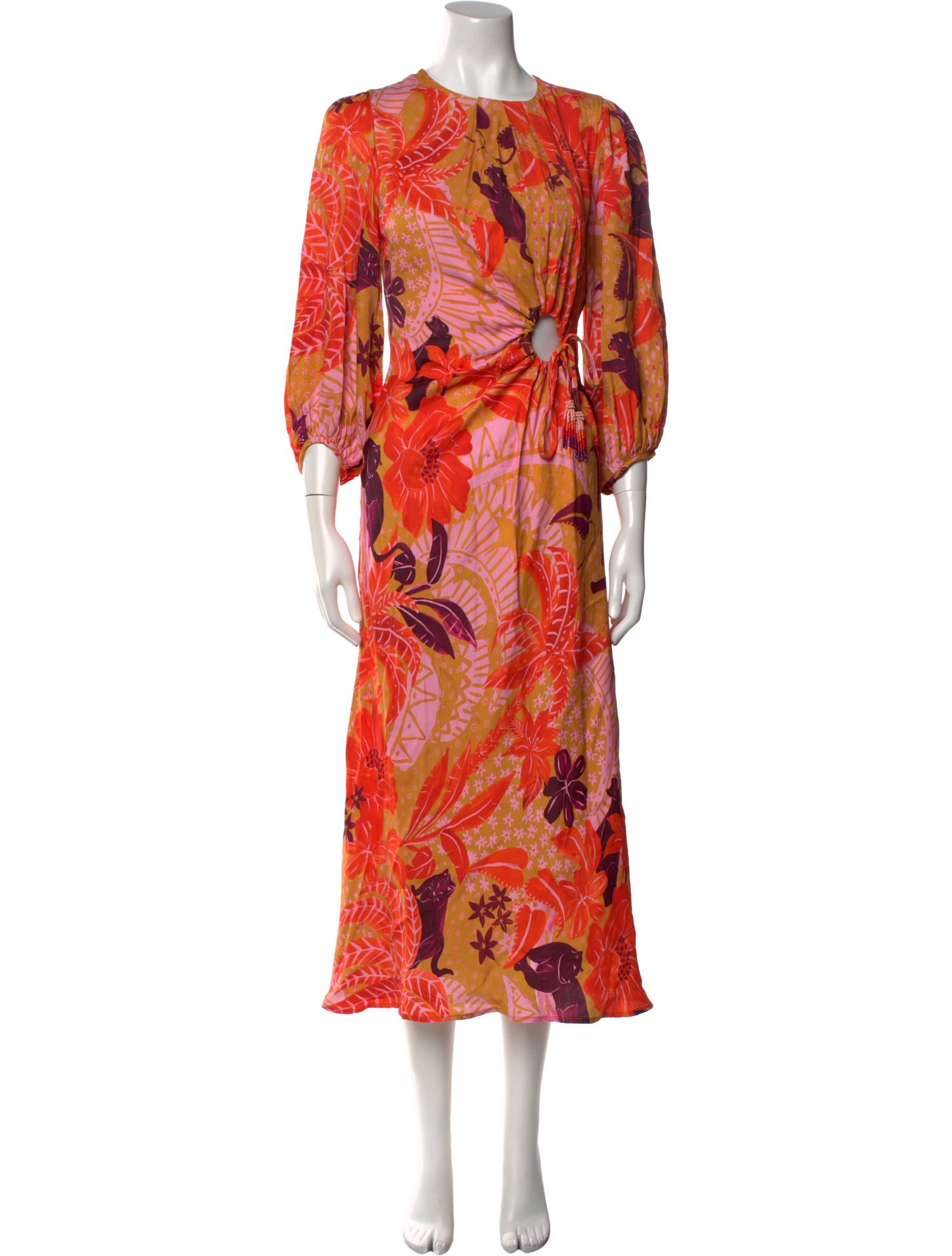 Farm Rio Floral Print Long Dress