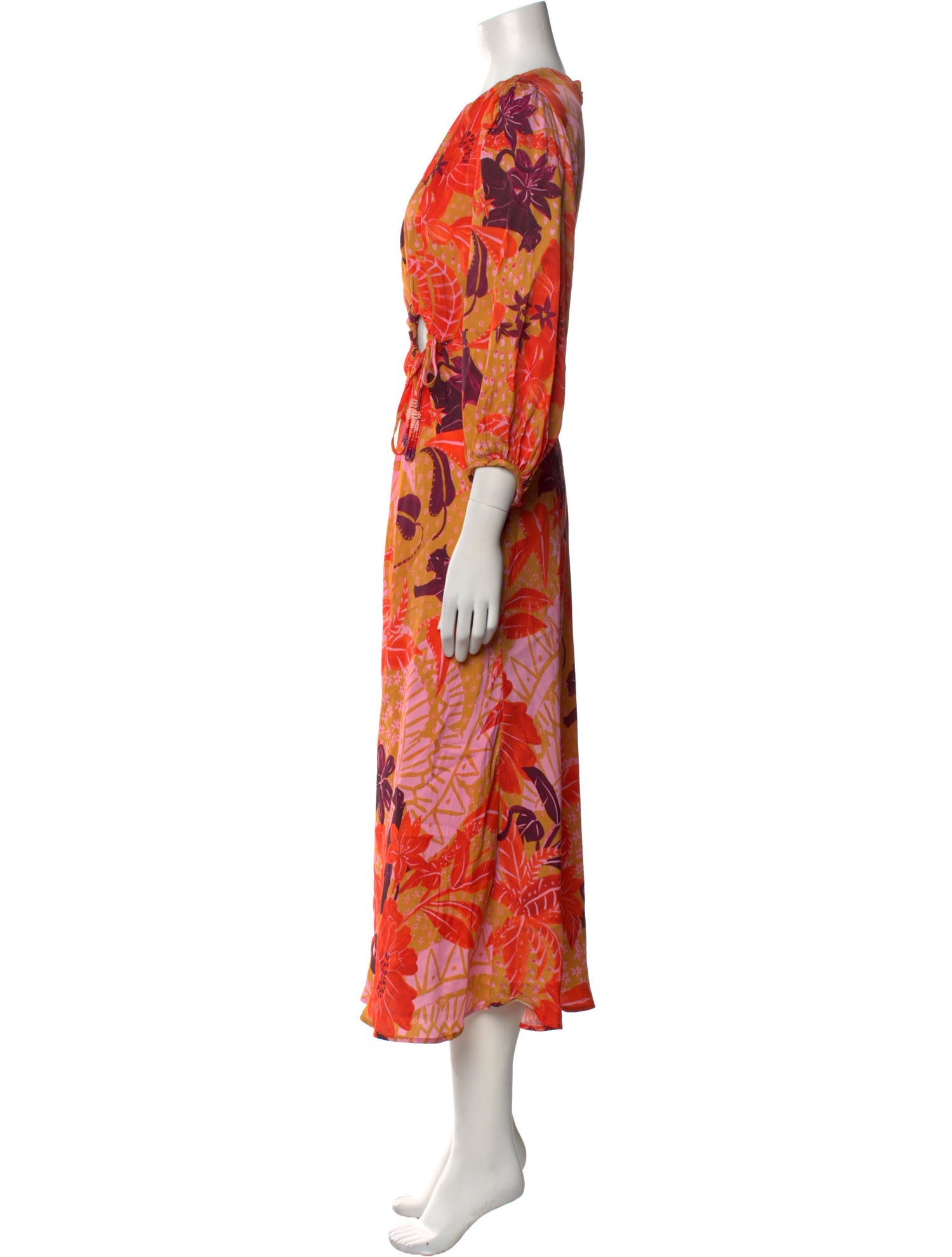 Farm Rio Floral Print Long Dress