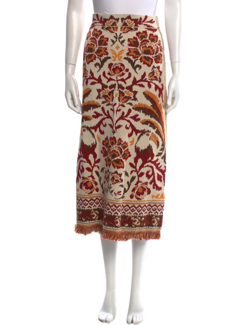 Farm Rio Floral Print Midi Length Skirt