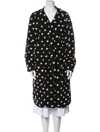 Farm Rio Polka Dot Print Trench Coat