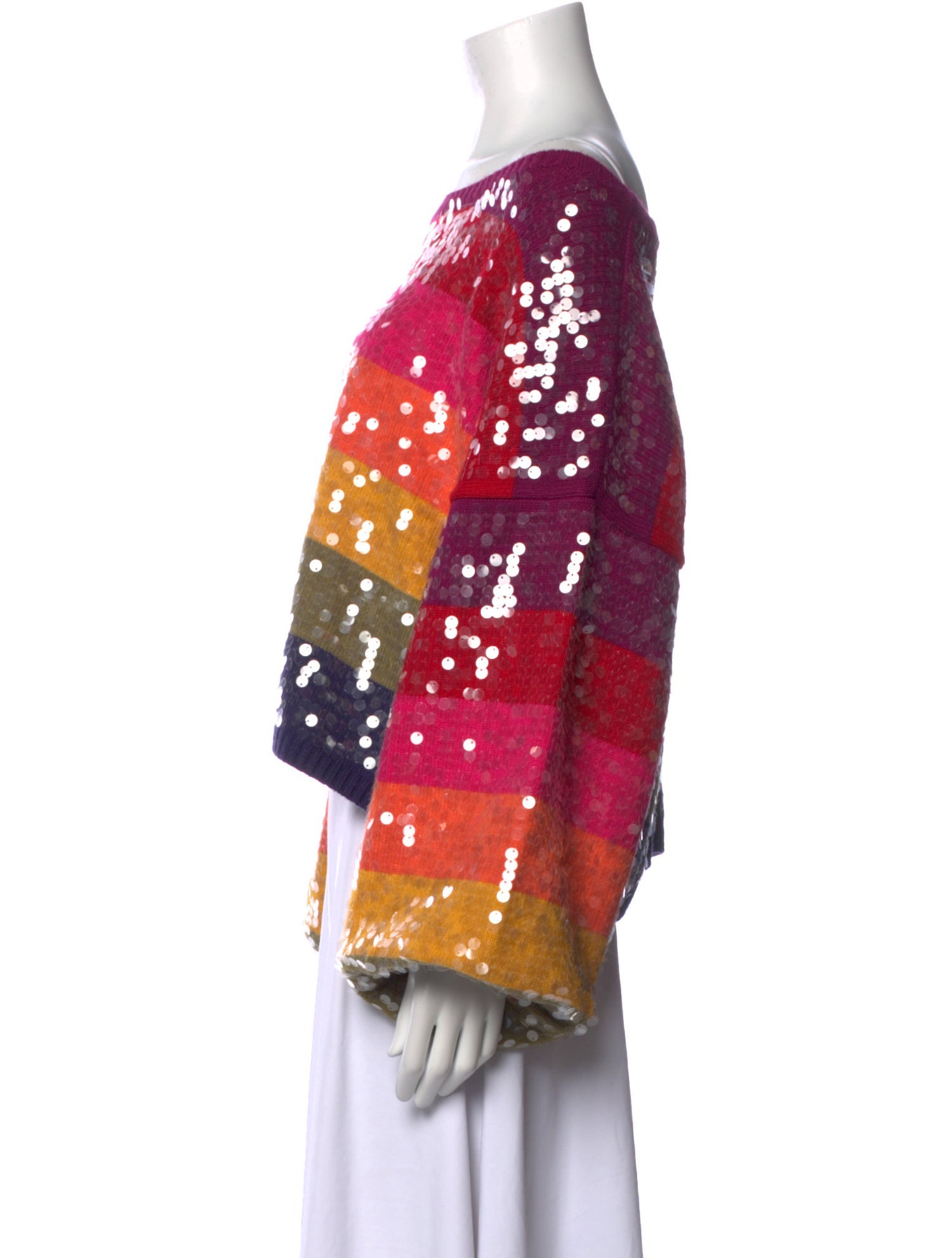 Farm Rio Printed Off-The-Shoulder Sweater