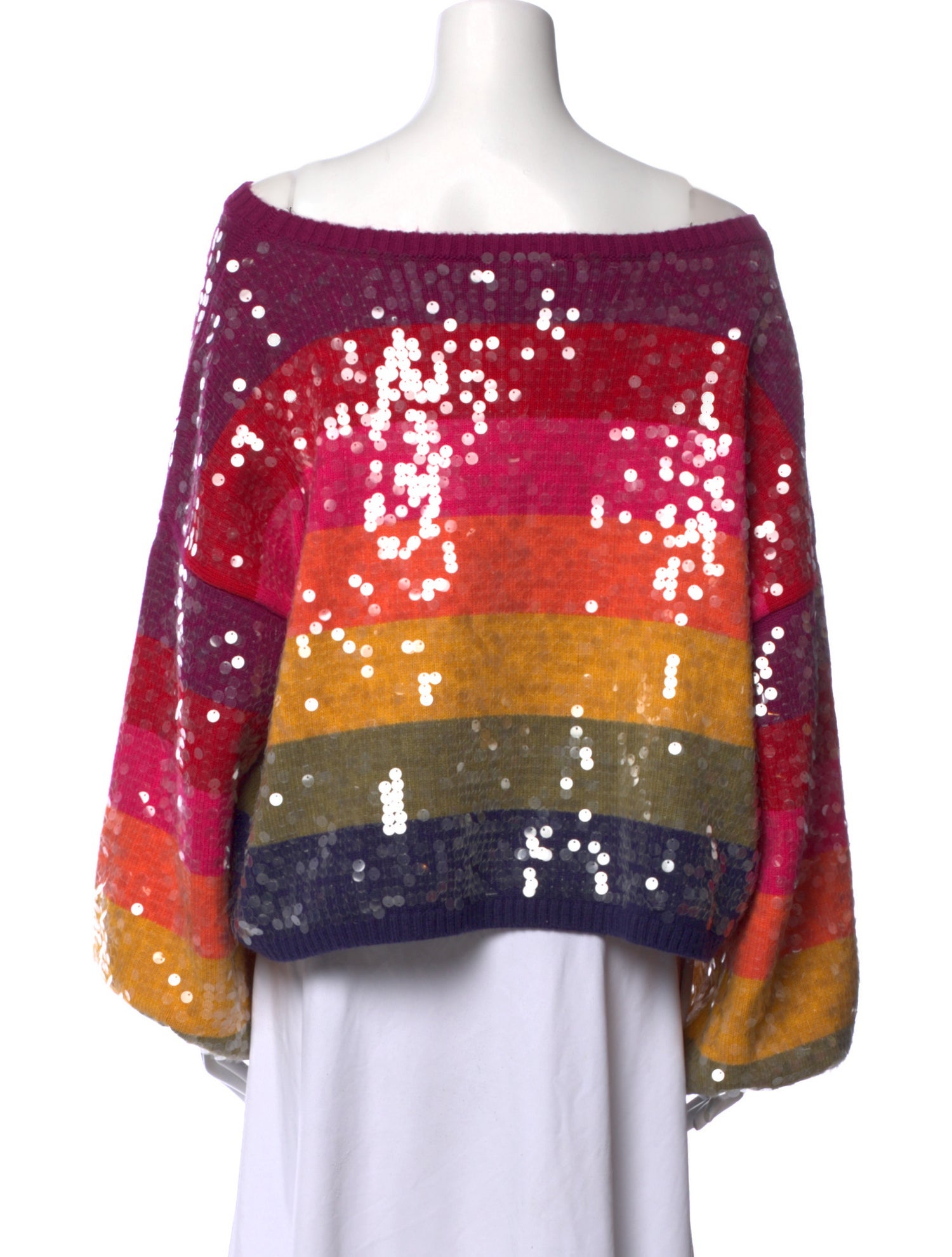 Farm Rio Printed Off-The-Shoulder Sweater