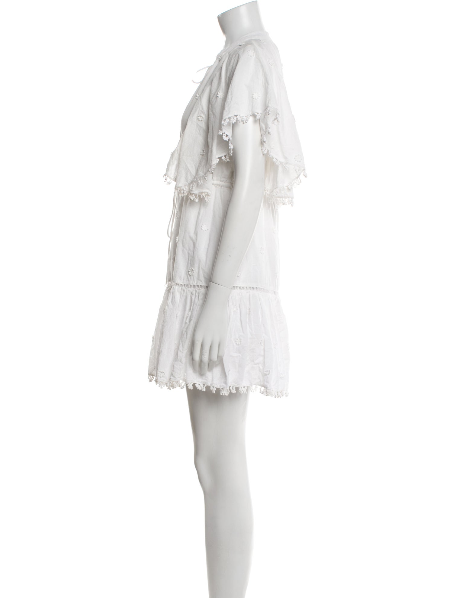 Farm Rio Tie Neck Mini Dress