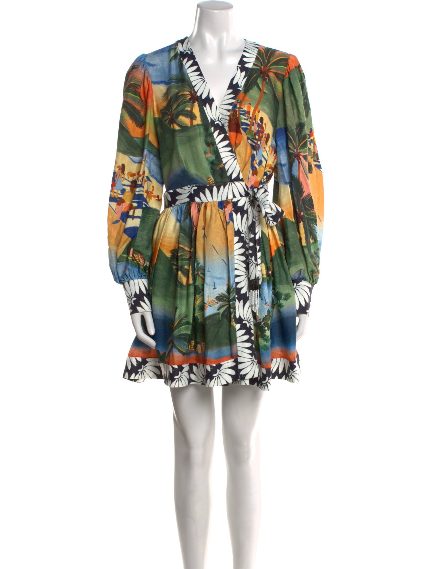 Farm Rio Floral Print Mini Dress