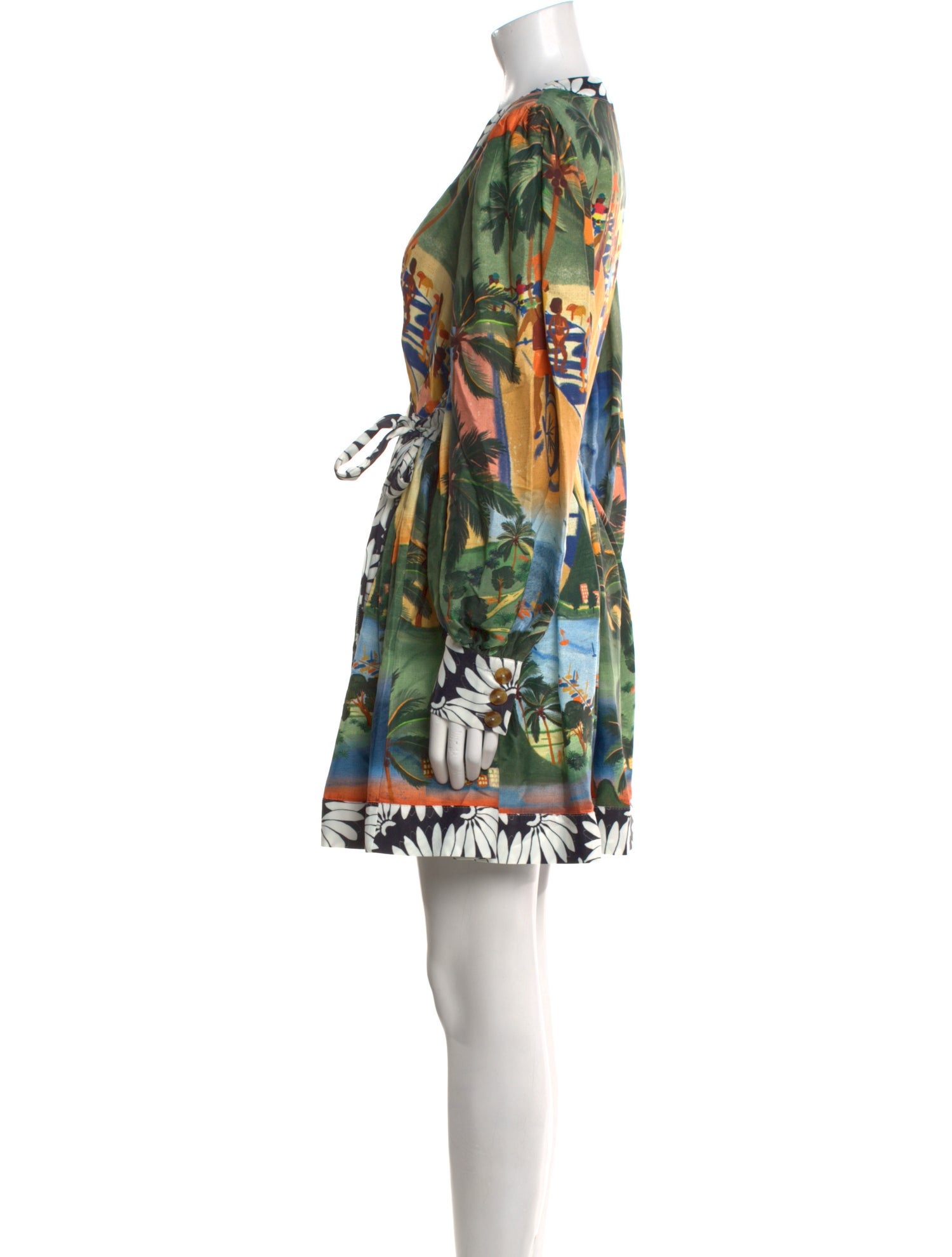 Farm Rio Floral Print Mini Dress