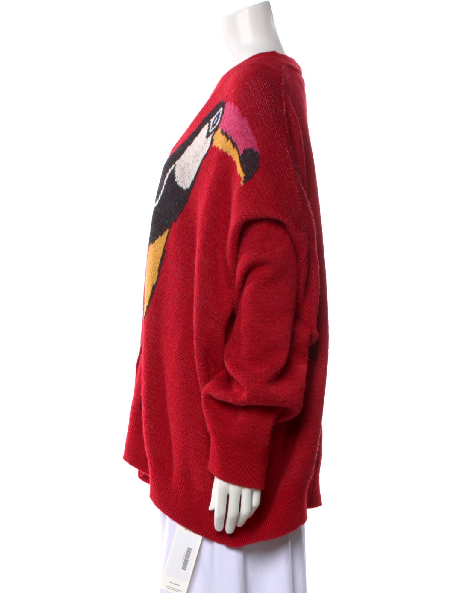 Farm Rio Graphic Print V-Neck Sweater