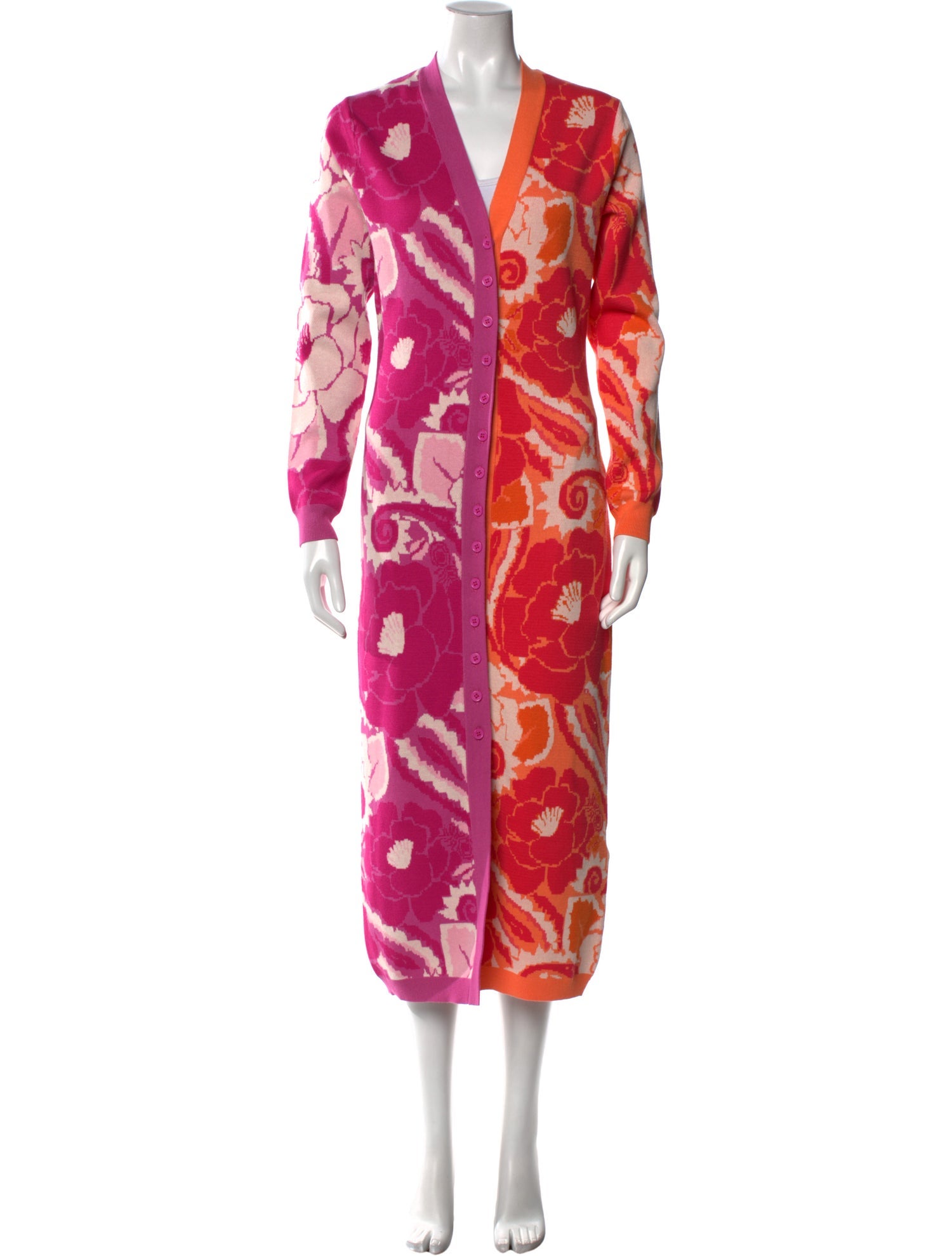 Farm Rio Floral Print V-Neck Sweater w/ Tags