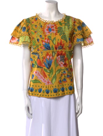 Farm Rio Printed Scoop Neck T-Shirt