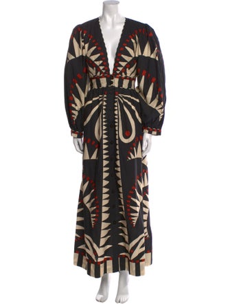 Farm Rio Printed Long Dress