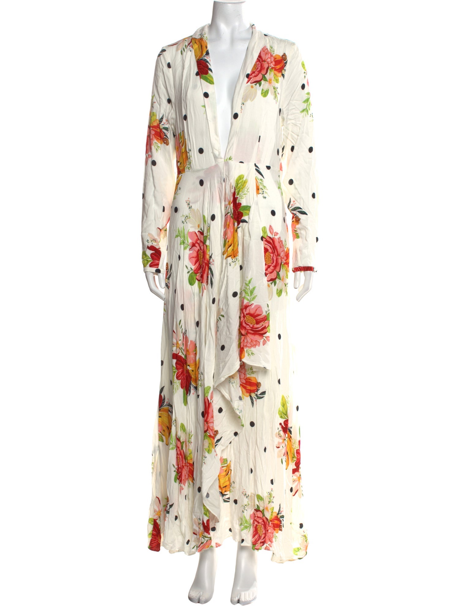 Farm Rio Floral Print Long Dress w/ Tags