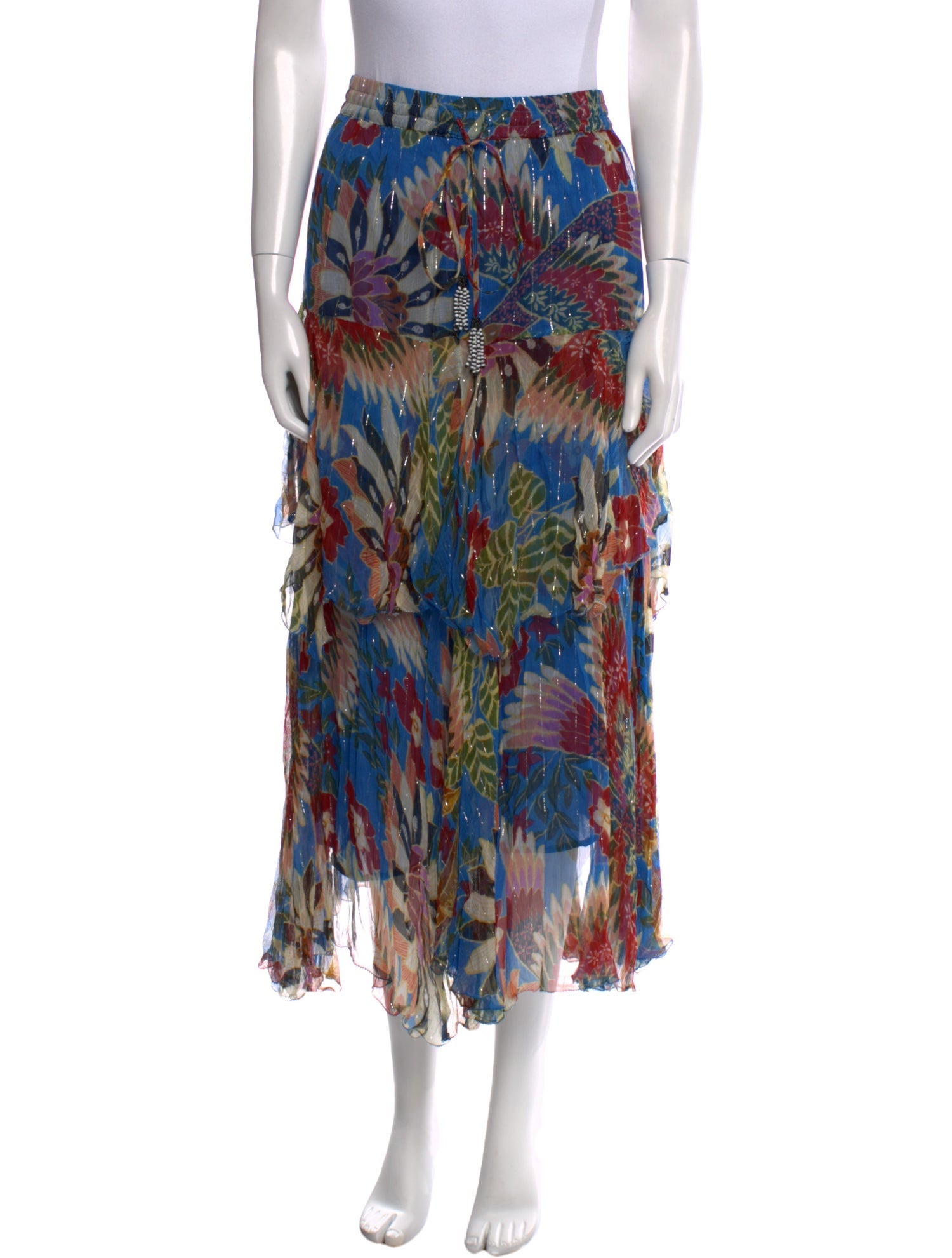 Farm Rio Printed Midi Length Skirt w/ Tags