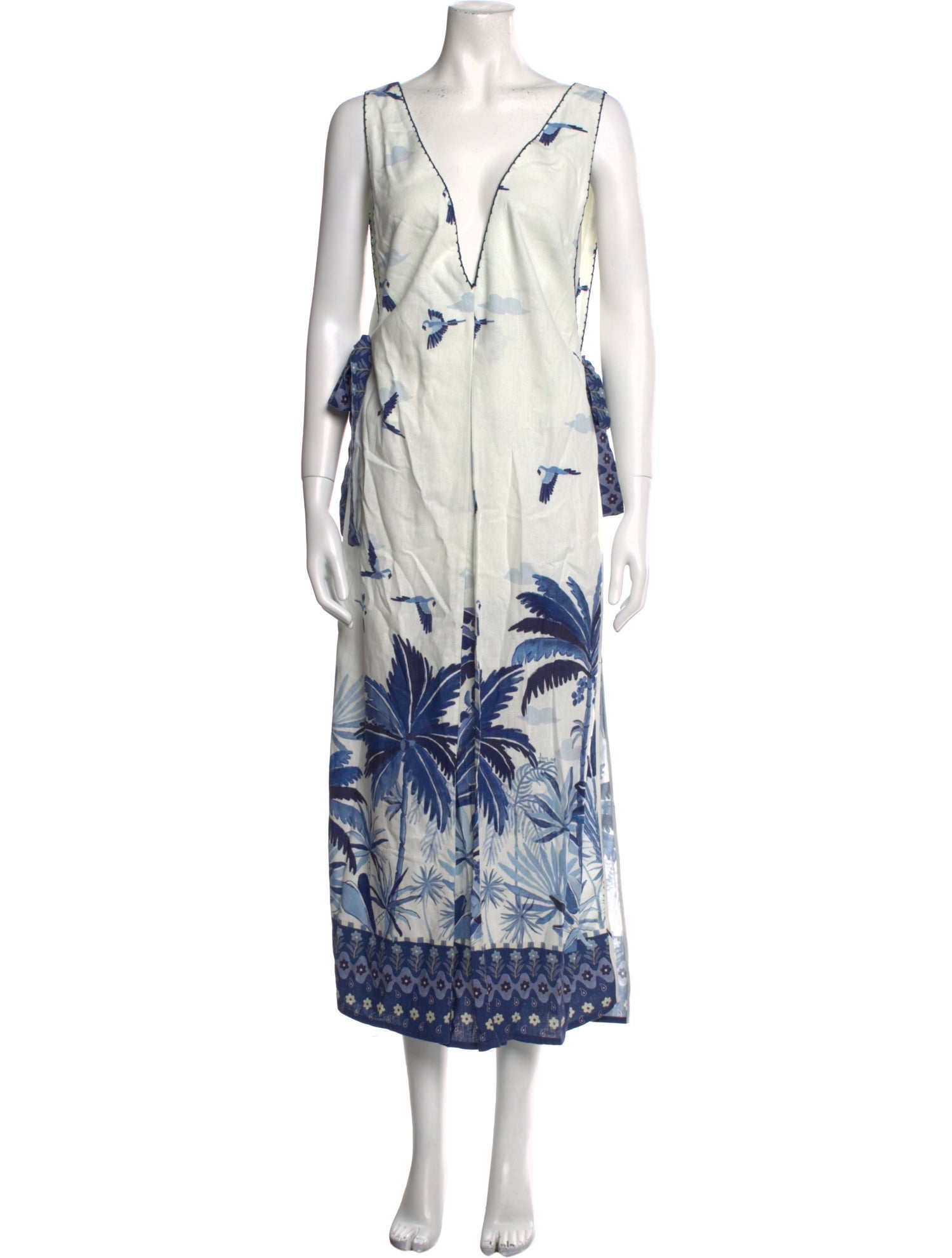 Farm Rio Floral Print Midi Length Dress