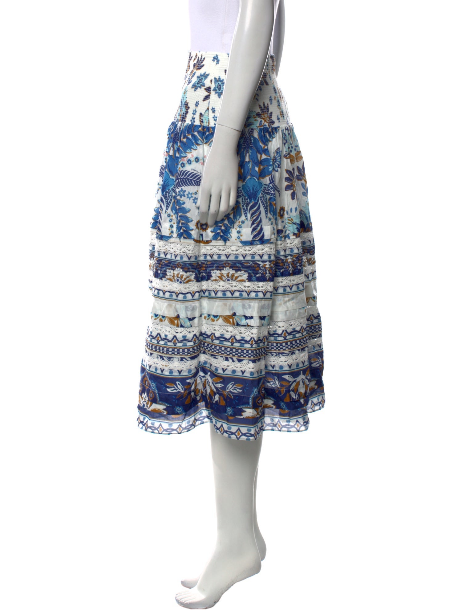 Farm Rio Floral Print Knee-Length Skirt w/ Tags