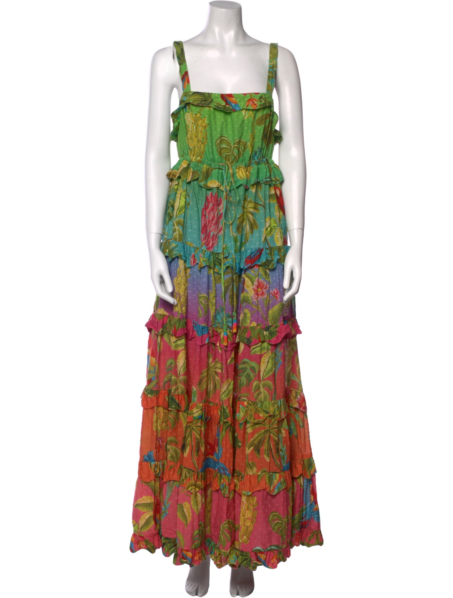 Farm Rio Floral Print Long Dress