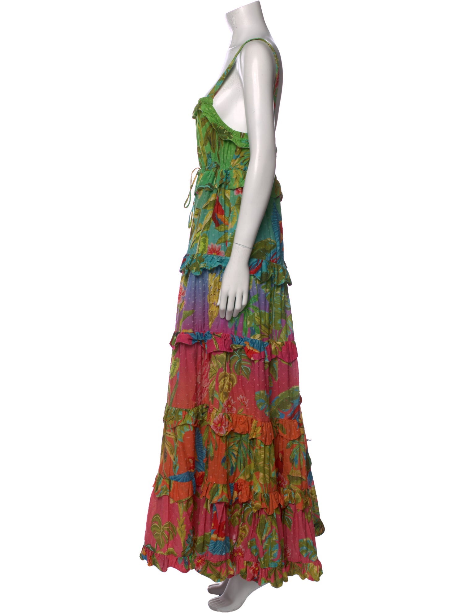 Farm Rio Floral Print Long Dress