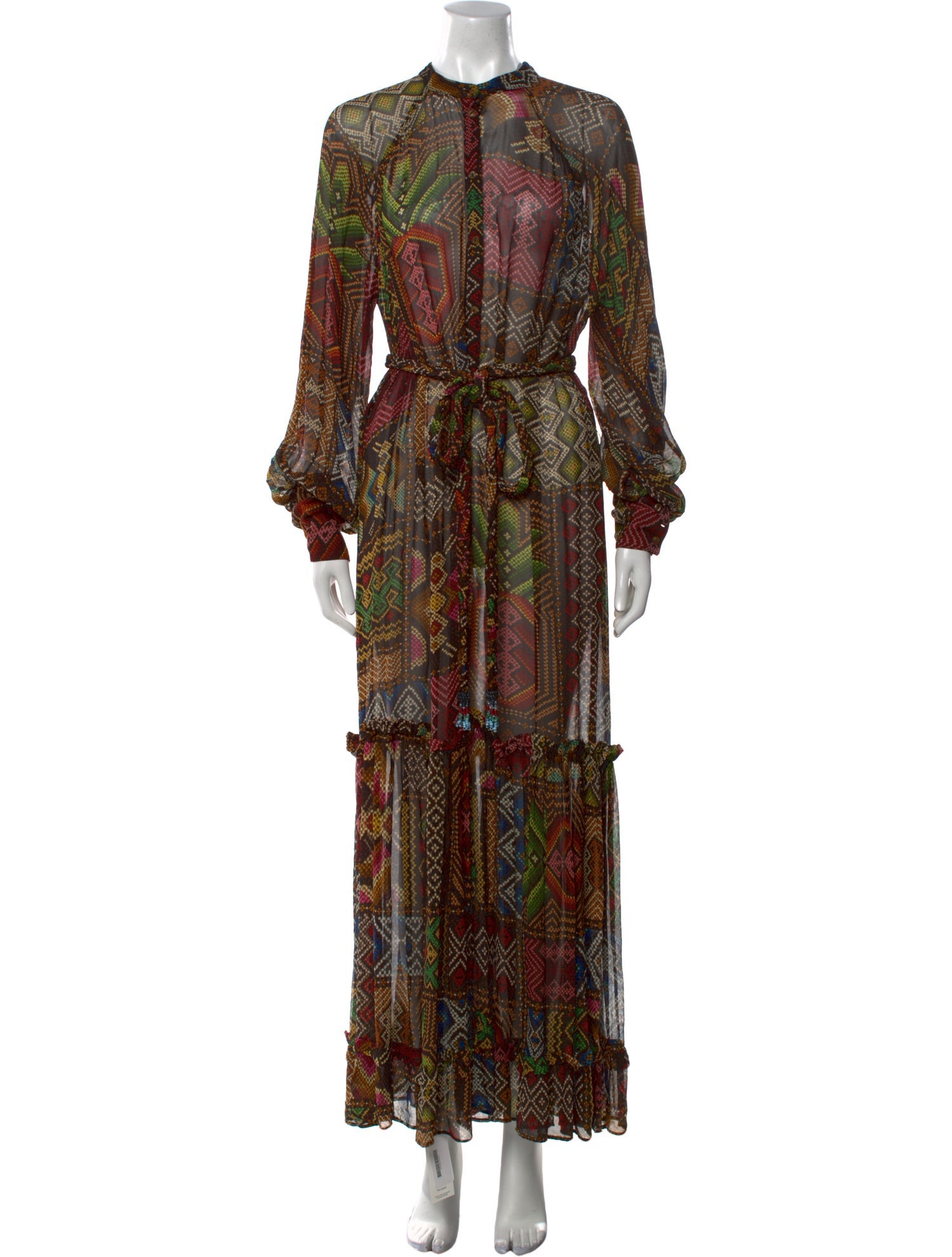 Farm Rio Paisley Print Long Dress