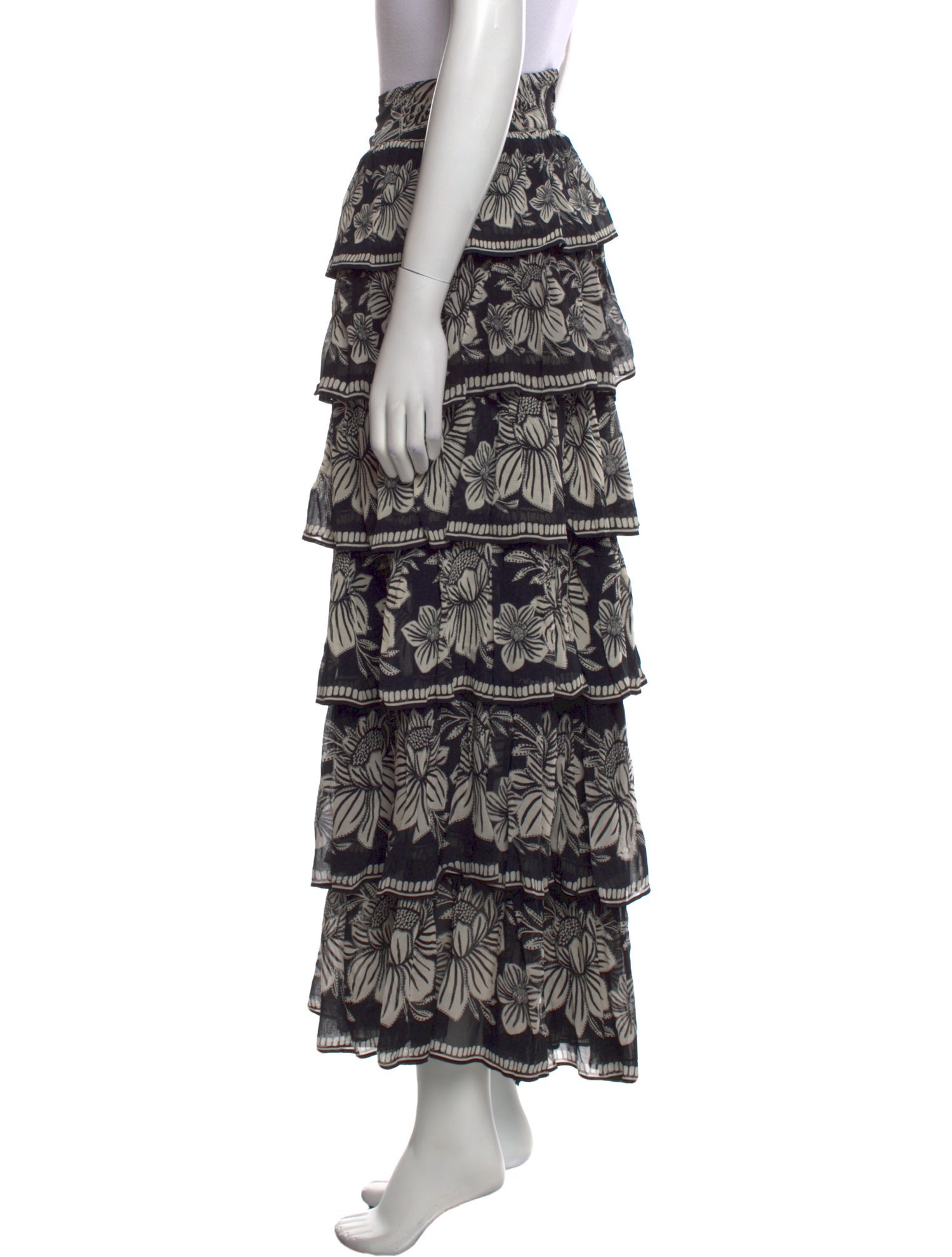 Farm Rio Floral Print Midi Length Skirt w/ Tags