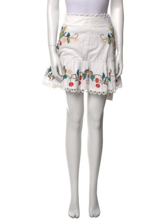 Farm Rio Floral Print Mini Skirt