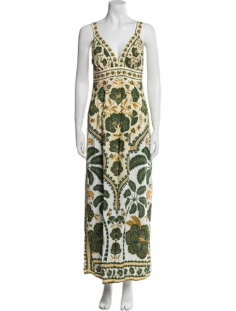 Farm Rio Floral Print V-Neck Jumpsuit