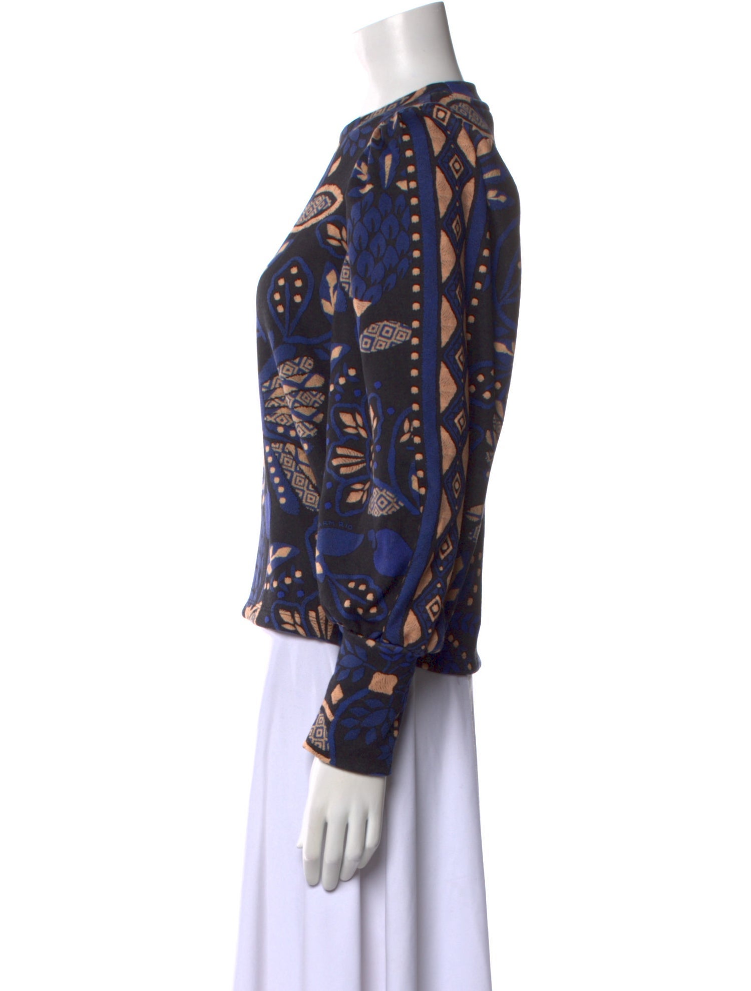 Farm Rio Printed Crew Neck Top