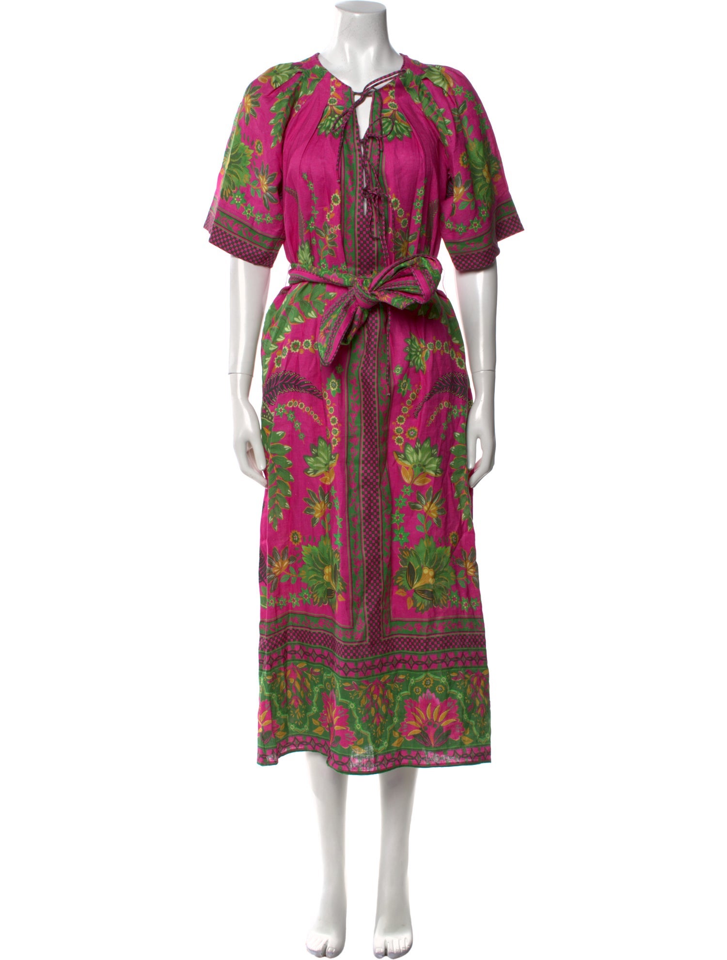 Farm Rio Linen Long Dress w/ Tags