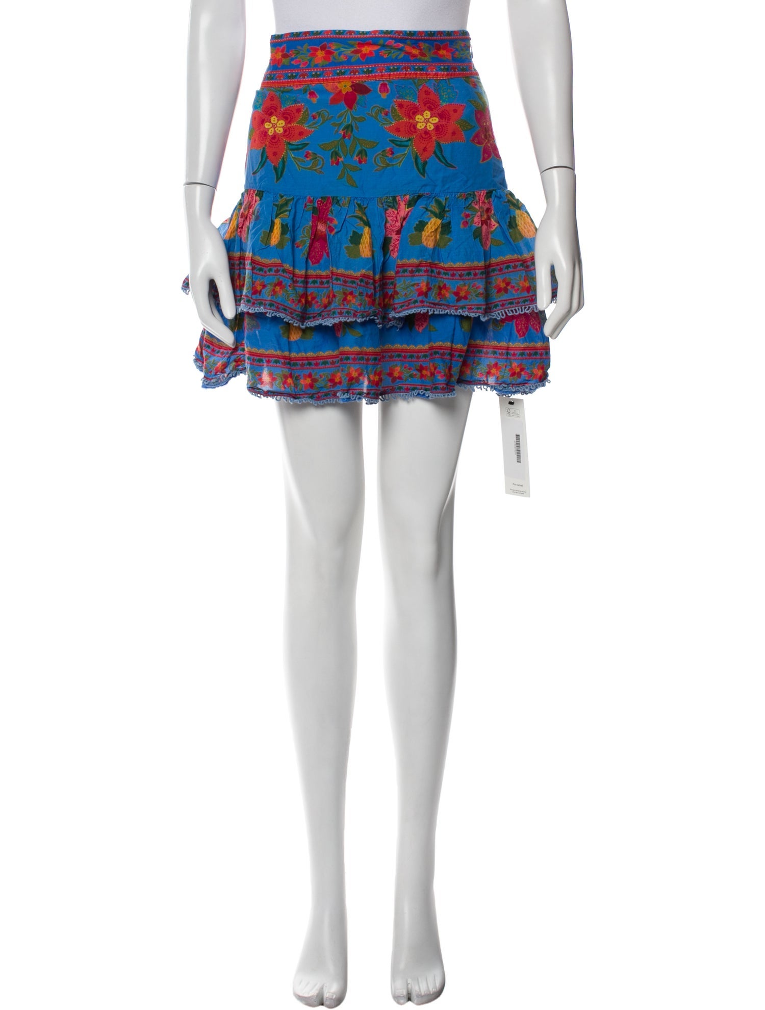 Farm Rio Floral Print Mini Skirt