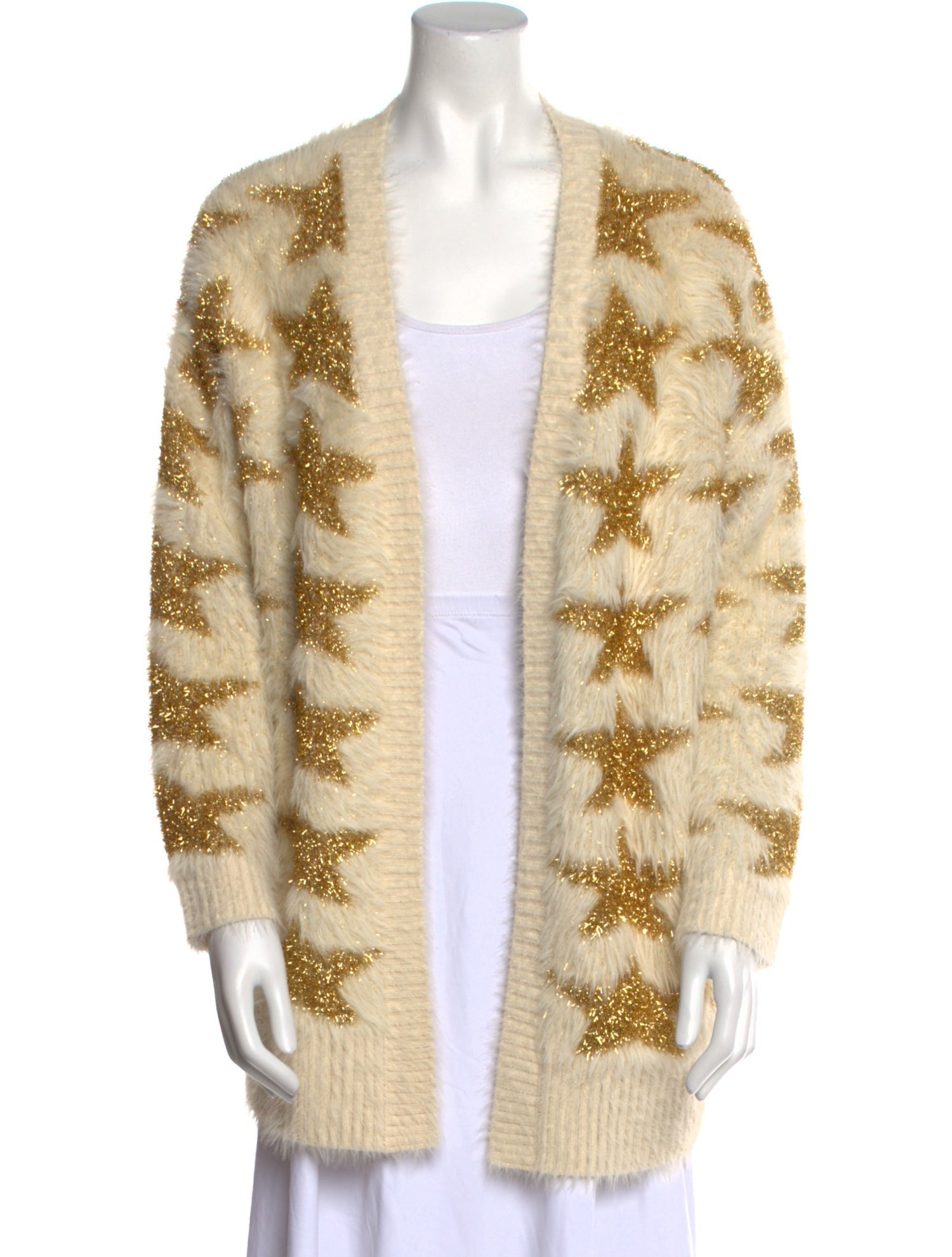 Farm Rio Printed Open Front Sweater