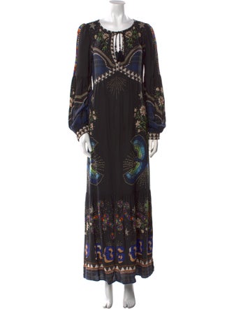 Farm Rio Printed Long Dress