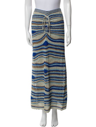 Farm Rio Striped Midi Length Skirt