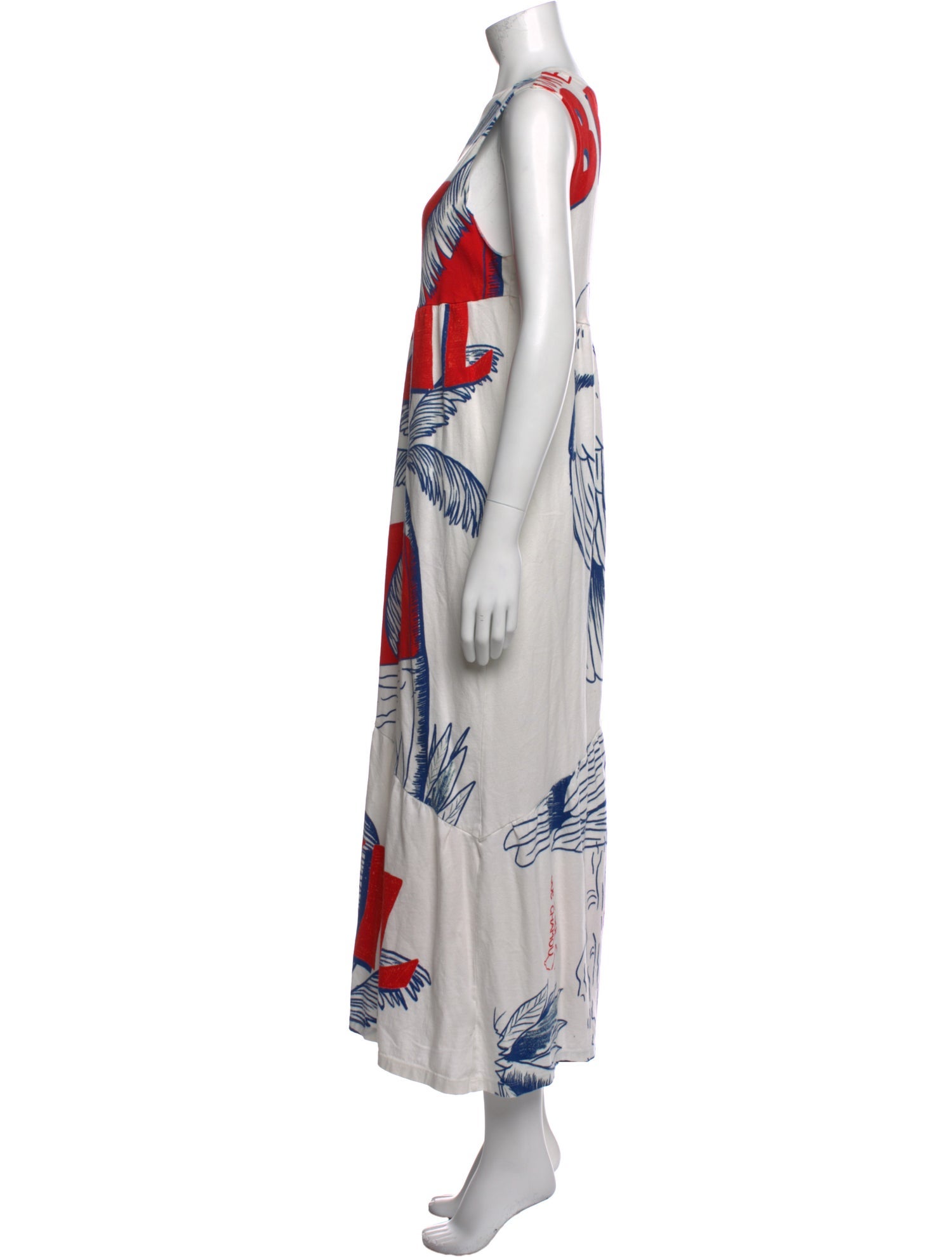 Farm Rio Graphic Print Long Dress