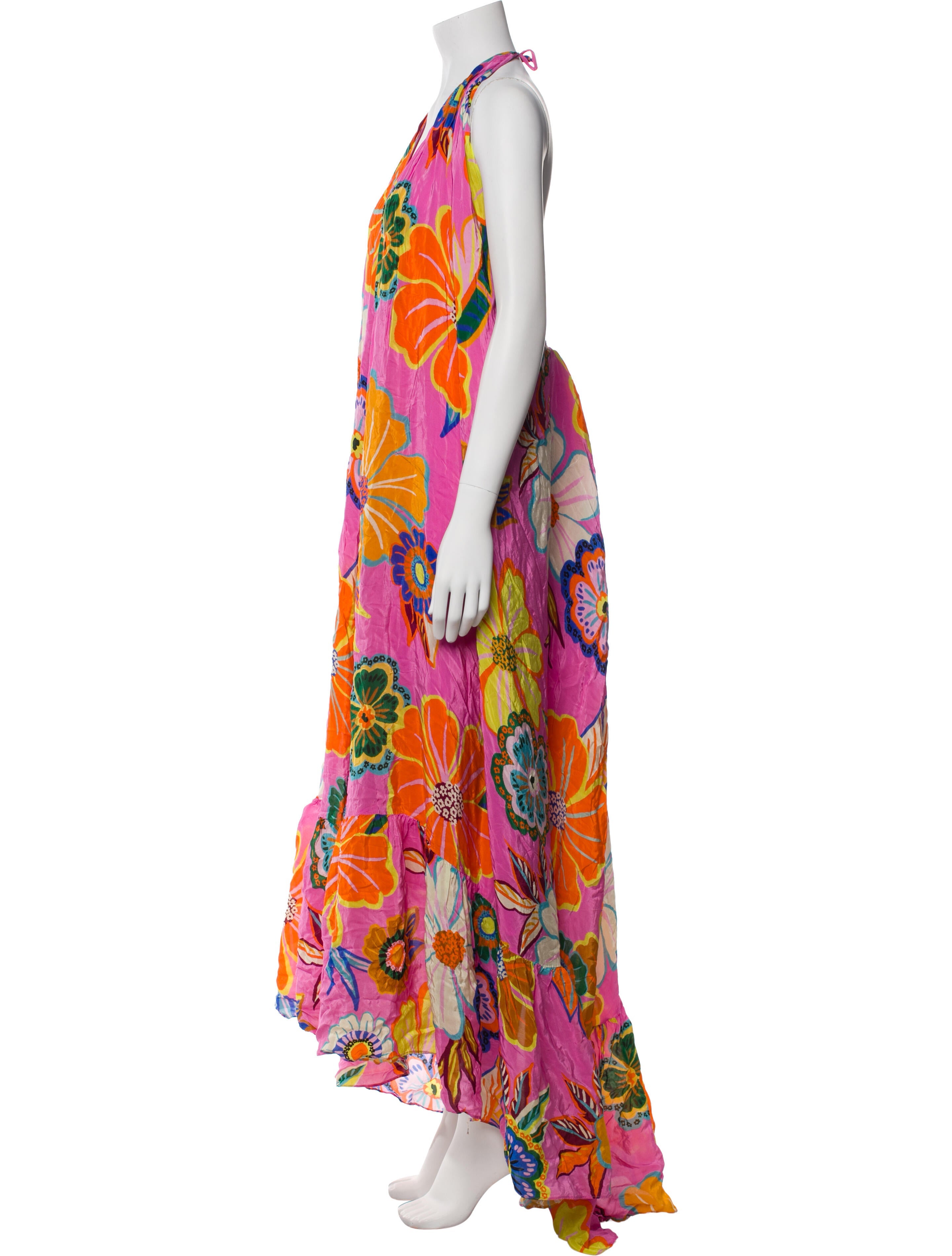 Farm Rio Floral Print Midi Length Dress
