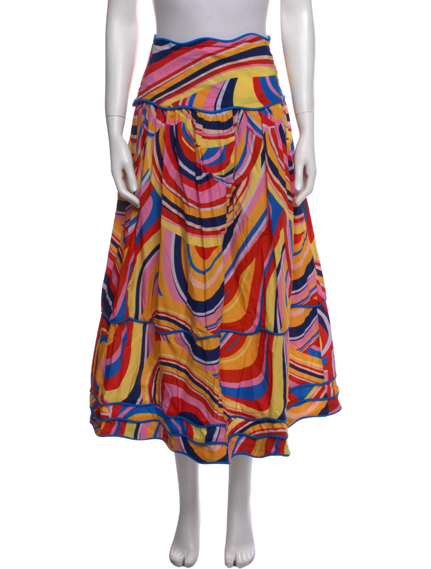 Farm Rio Striped Midi Length Skirt w/ Tags