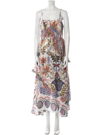 Farm Rio Paisley Print Long Dress