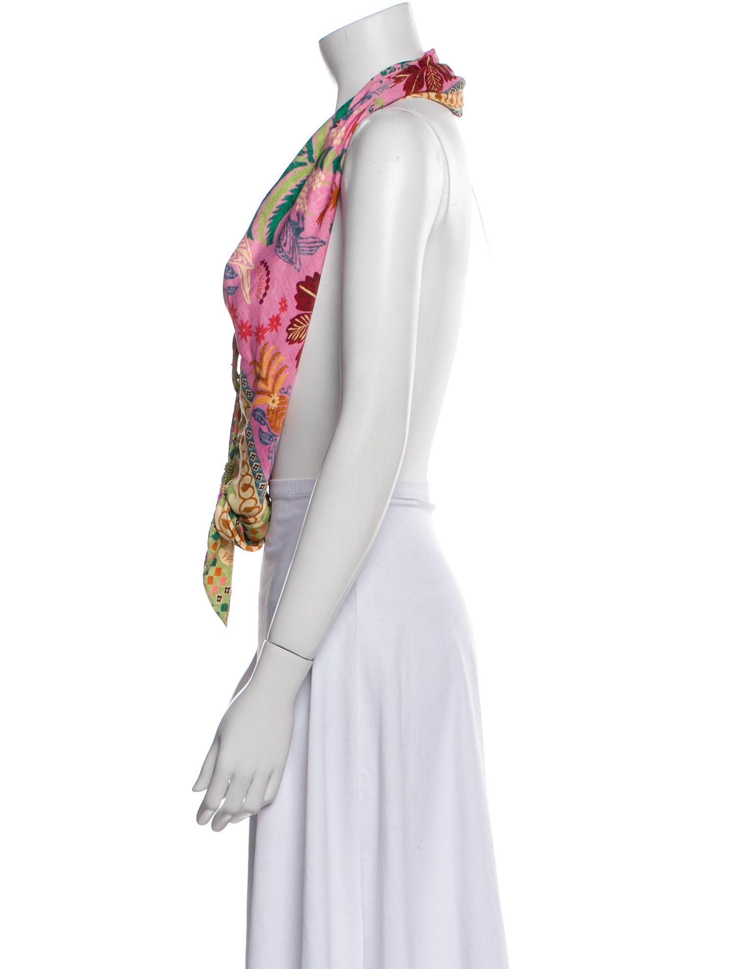 Farm Rio Printed Halterneck Crop Top w/ Tags