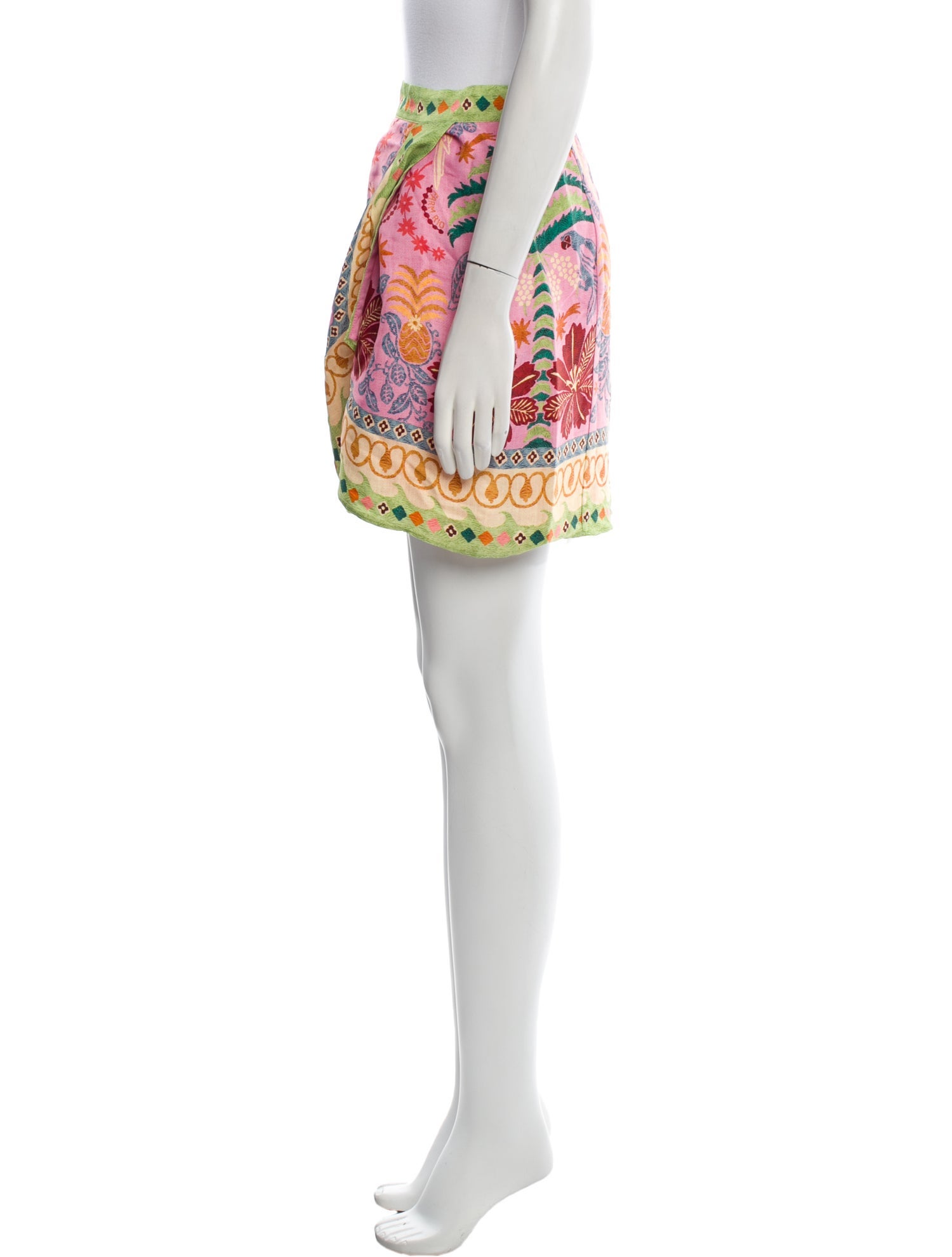 Farm Rio Floral Print Mini Skirt w/ Tags