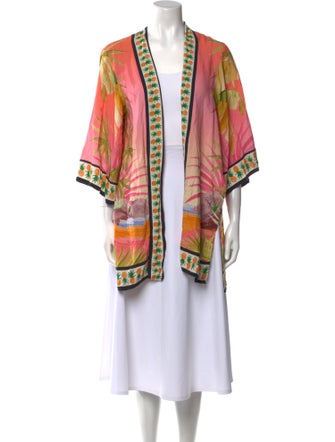 Farm Rio Printed Open Front Tunic