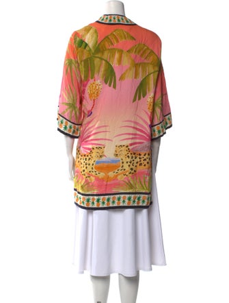 Farm Rio Printed Open Front Tunic