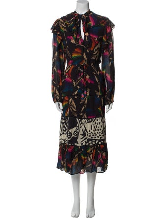Farm Rio Printed Midi Length Dress