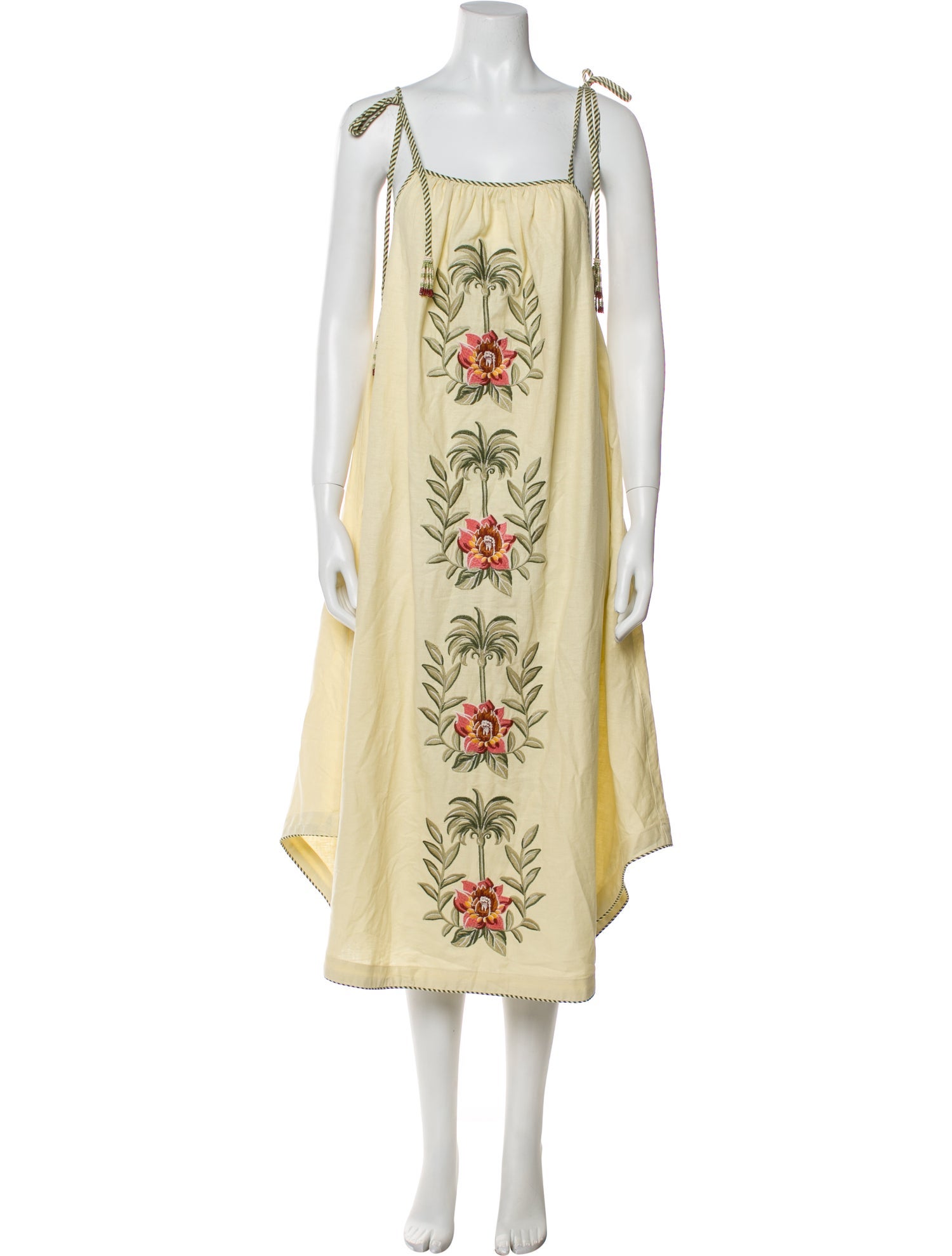 Farm Rio Floral Print Midi Length Dress