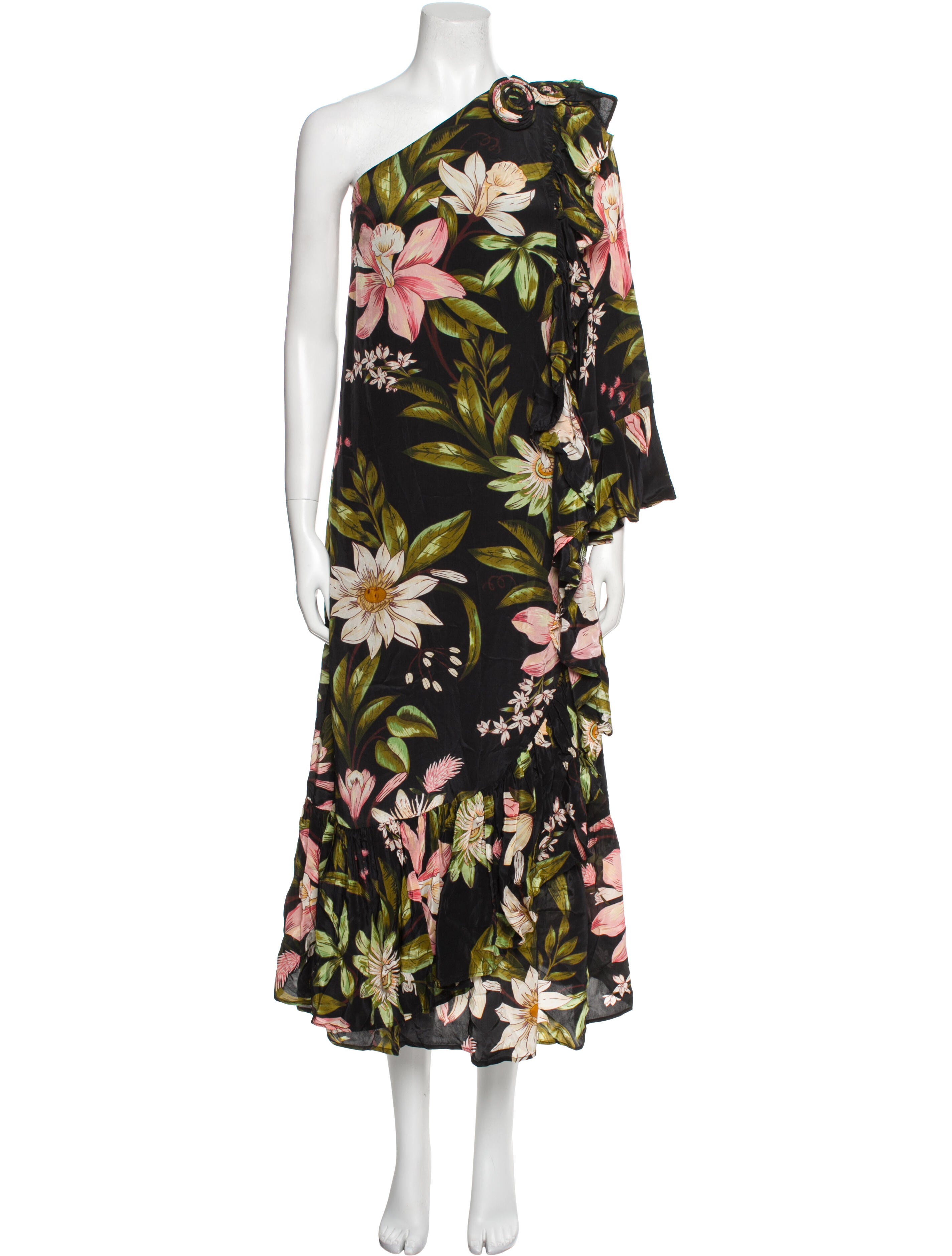 Farm Rio Floral Print Long Dress