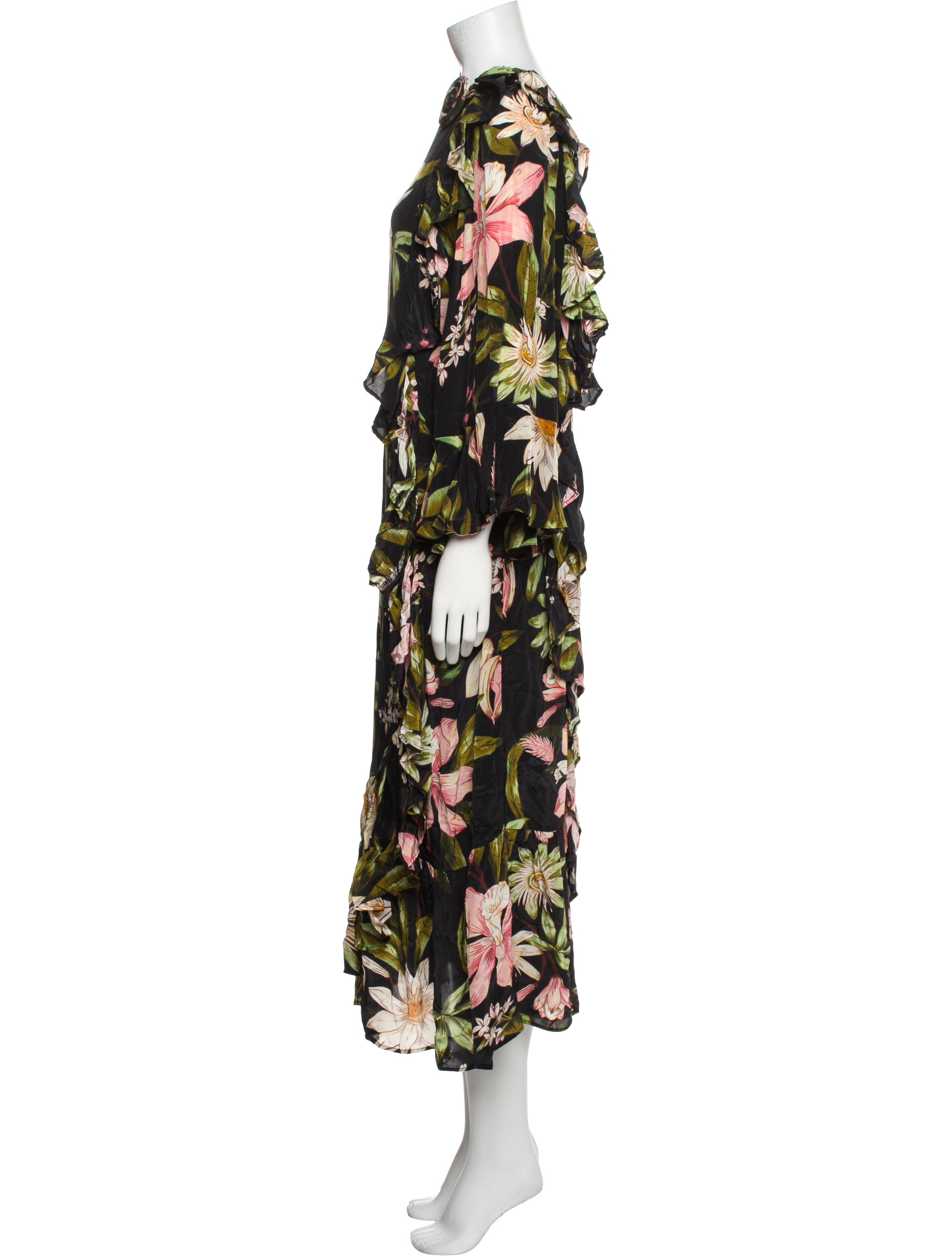 Farm Rio Floral Print Long Dress