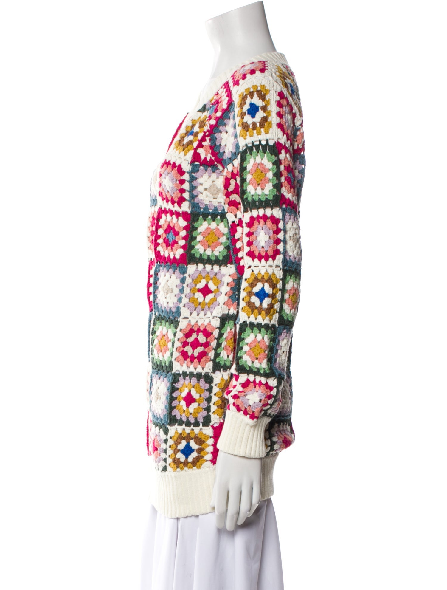 Farm Rio Patterned V-Neck Sweater