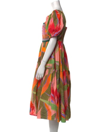 Farm Rio Printed Midi Length Dress