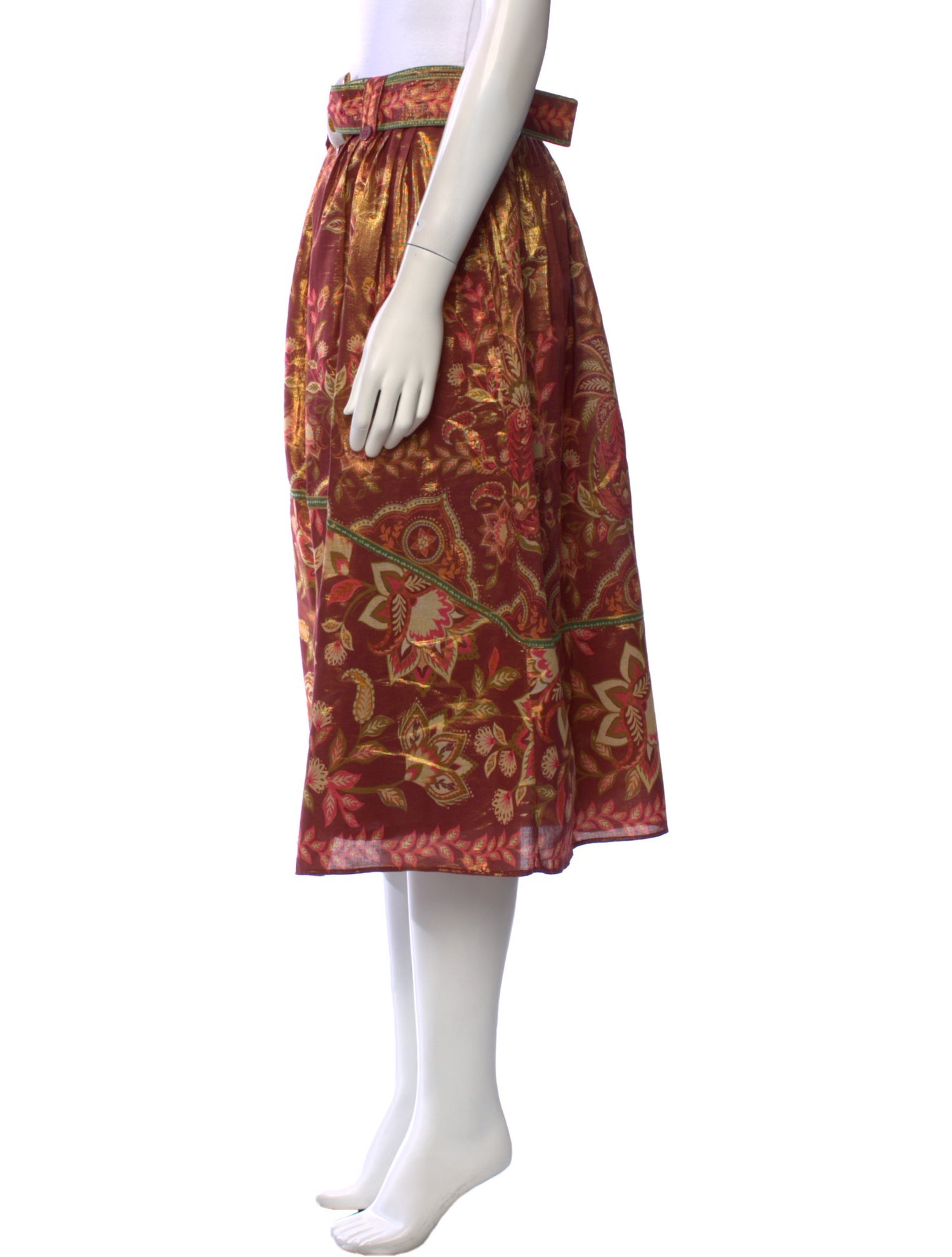 Farm Rio Floral Print Knee-Length Skirt