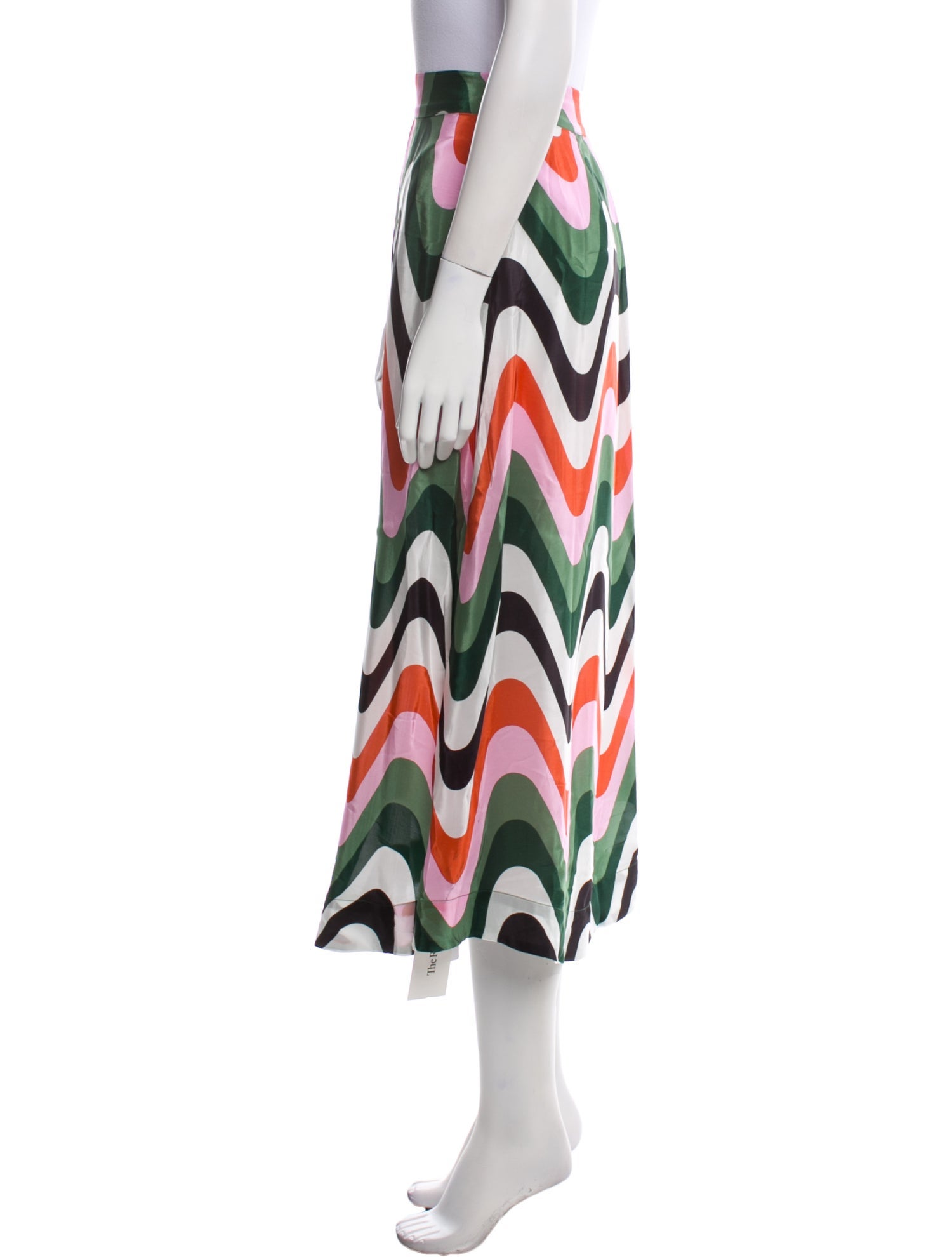 Farm Rio Striped Midi Length Skirt