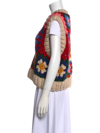 Farm Rio Printed V-Neck Sweater