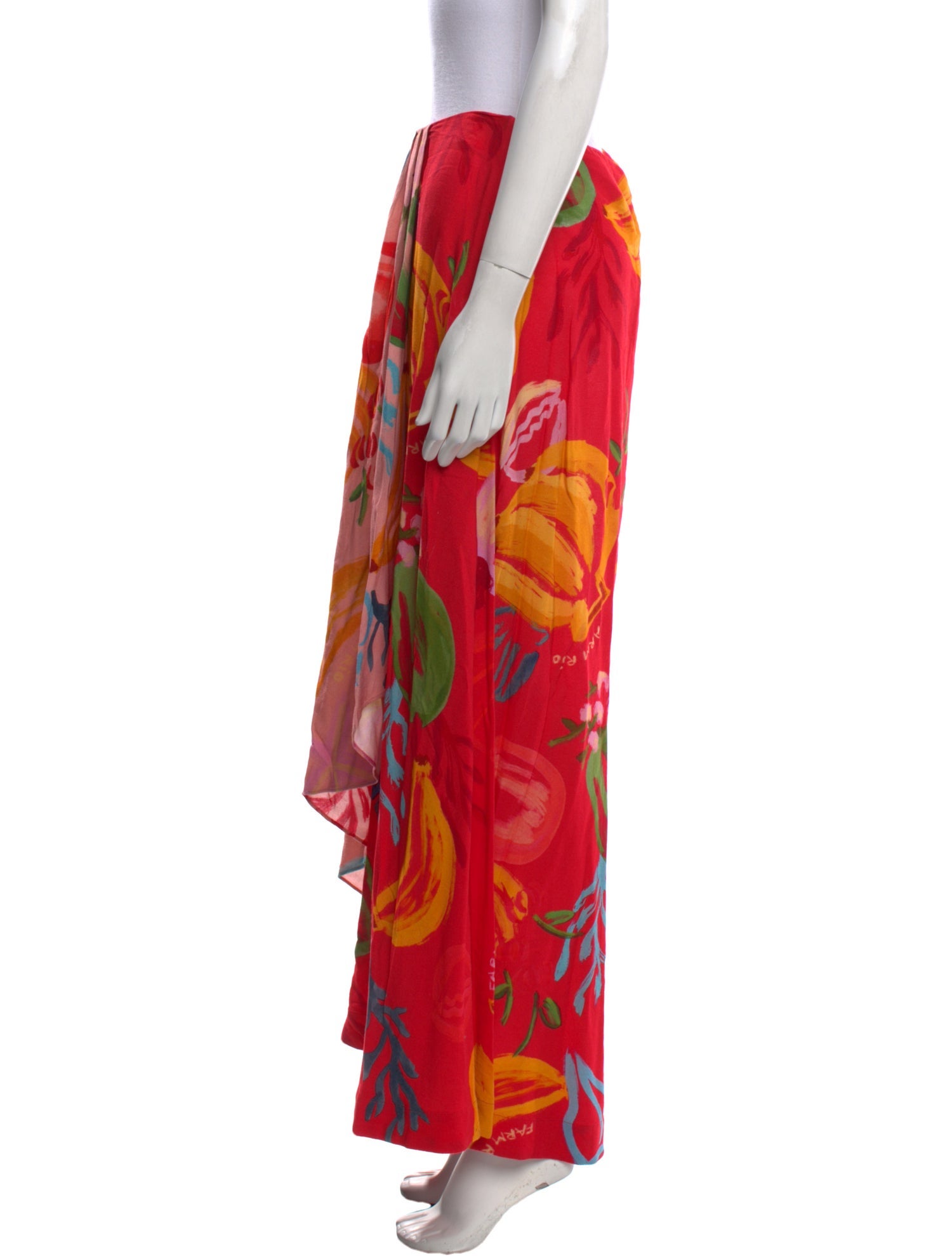 Farm Rio Floral Print Midi Length Skirt