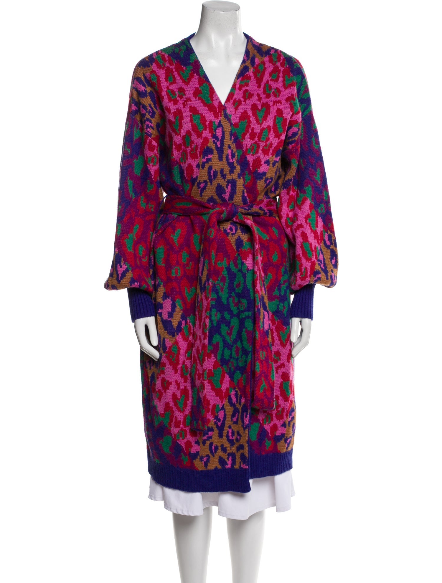 Farm Rio Printed V-Neck Sweater