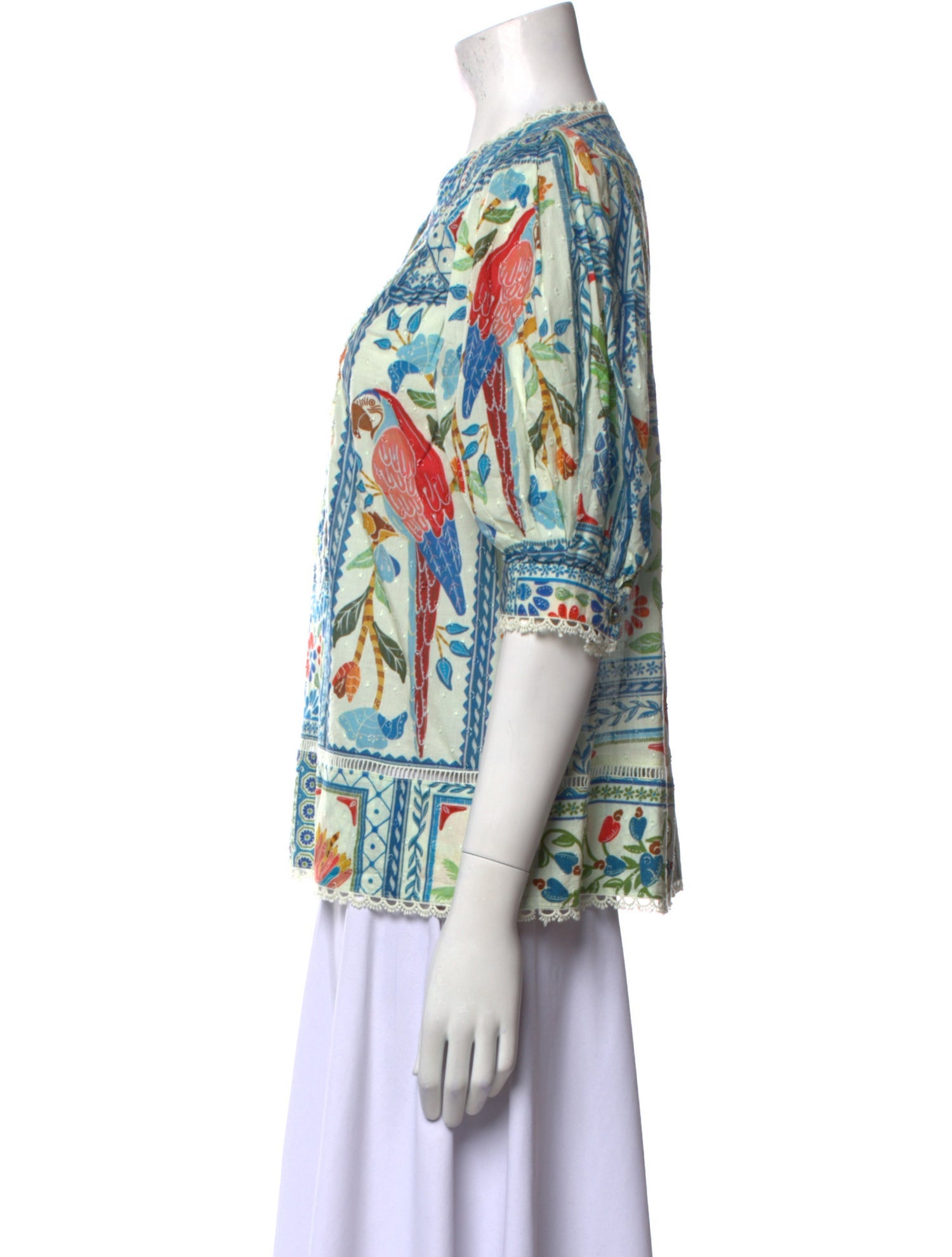 Farm Rio Paisley Print V-Neck Blouse