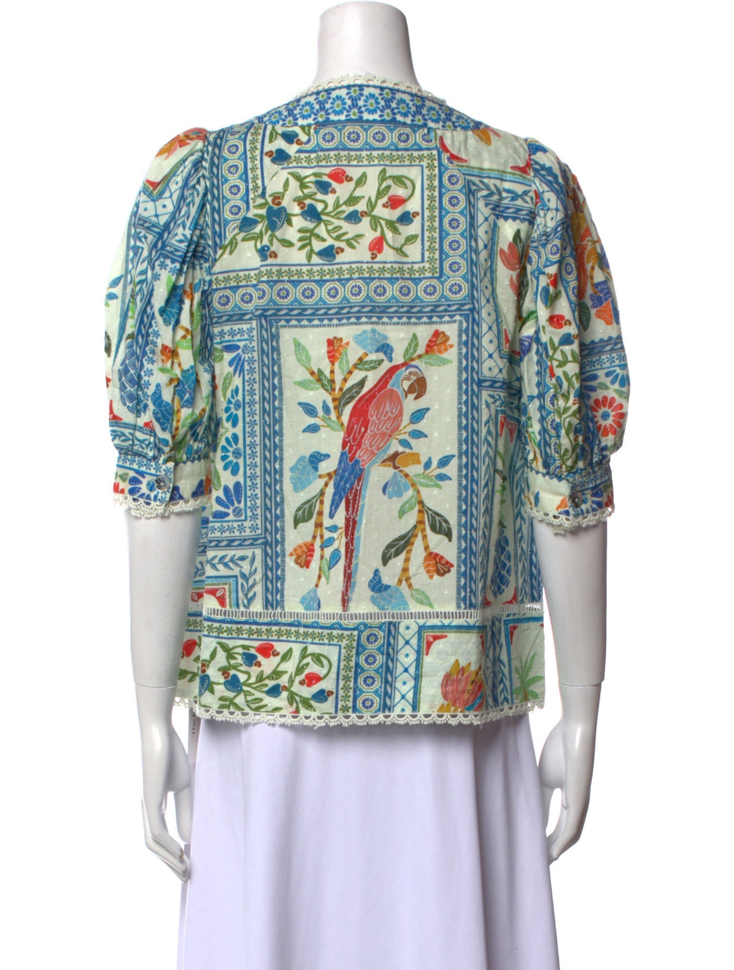Farm Rio Paisley Print V-Neck Blouse